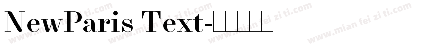 NewParis Text字体转换